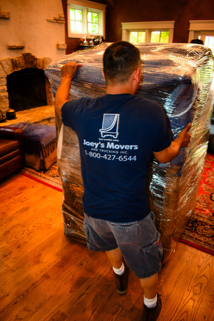 Hired movers wrap and protect your items during relocation.